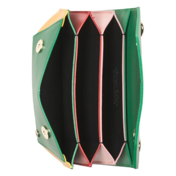 ISADORA Made In Italy Leather Geo Small Crossbody - Picture 3 of 5